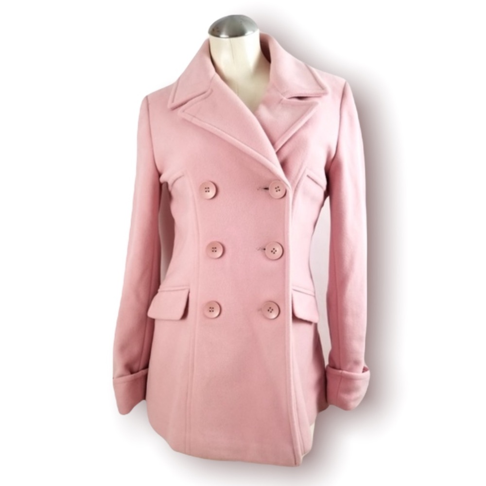 Moda International Pink Pea Coat